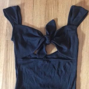 Urban outfitters tie front body suit